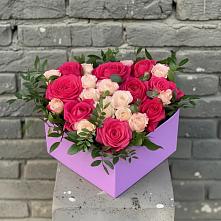Цветочная композиция из Розы в коробке #REPLACE_PRED# Аркуле