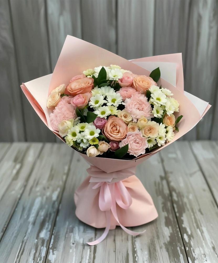 Букет цветов из: Гвоздики, Розы и Хризантемы в Аркуле