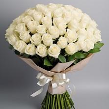 Букет 101 беля роза Белоснежка в Аркуле