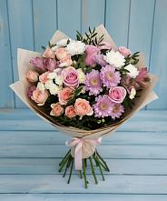 Букет цветов из:  Хризантемы, Розы и Альстромерии в Аркуле