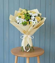 Букет цветов из:  Хризантемы и Розы в Аркуле