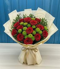 Букет цветов из:  Розы и Хризантемы в Аркуле