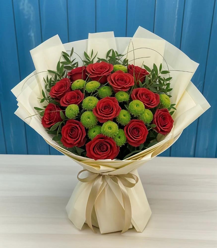 Букет цветов из: Розы и Хризантемы в Аркуле