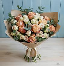 Букет цветов из:  Альстромерии и Розы #REPLACE_PRED# Аркуле